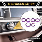 Set of 1 Air Conditioning Button Cover Trim for Ford F-150 XLT (2016–2019) Purple