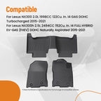 Set of 4 TPE Floor Mats for Lexus NX300 NX300h NX200t (2015–2021) Black