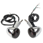 Rear Turn Signal Lights for Harley XL883 1200 X48 (2004–2022) Chrome Dark Lens