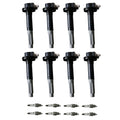Set of 8 Ignition Coils & Spark Plugs for Mercedes-Benz CLS550 E550 S550 (2007–2011)