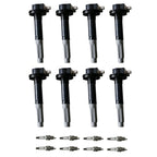 Set of 8 Ignition Coils & Spark Plugs for Mercedes-Benz CLS550 E550 S550 (2007–2011)