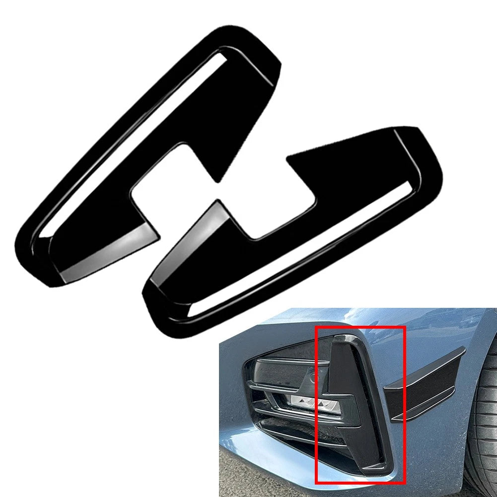 Front Bumper Air Vent Spoiler for BMW 4er G22 G23 M Sport (2020–2024) Glossy Black