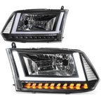 U-LED DRL Sequential Turn Signal Headlights for RAM 1500 (2009–2024)