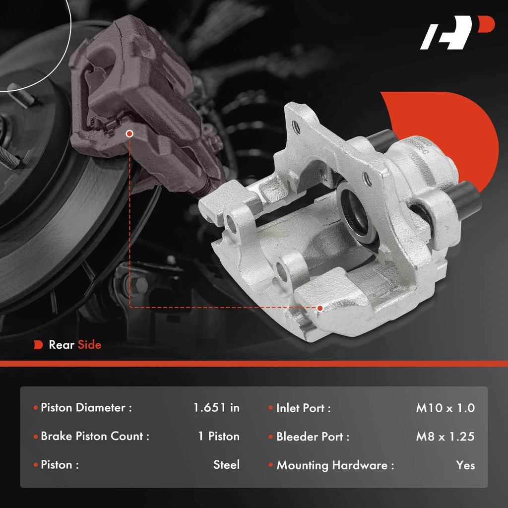 Pair Rear Brake Calipers with Bracket for BMW E90 323i 328i xDrive (2007–2013)