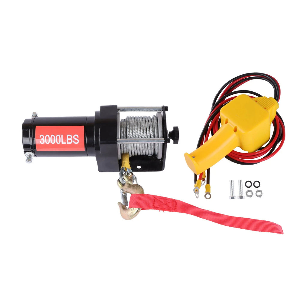 Electric Winch 3000lb for 12VDC Vehicles (32ft Cable)