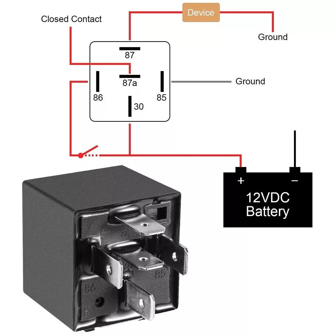 Trim Tilt Motor Relay 12 Volt for Volvo Penta (876039-9, 876040-7, 1324492-6, 399158)