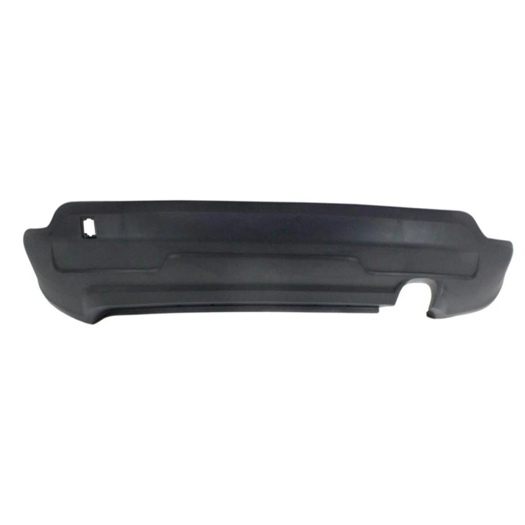 Replacement Black Textured Rear Lower Bumper Cover w/o Tow Hook w/Tow Bracket