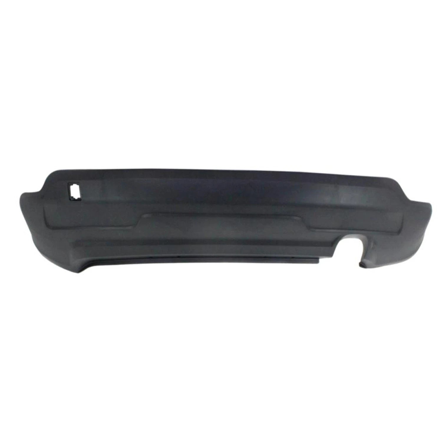 Replacement Black Textured Rear Lower Bumper Cover w/o Tow Hook w/Tow Bracket