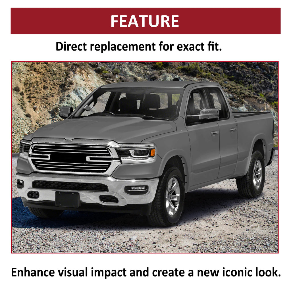 Chrome Grille Cover for Dodge RAM 1500 (2019–2022) Snap On Overlay