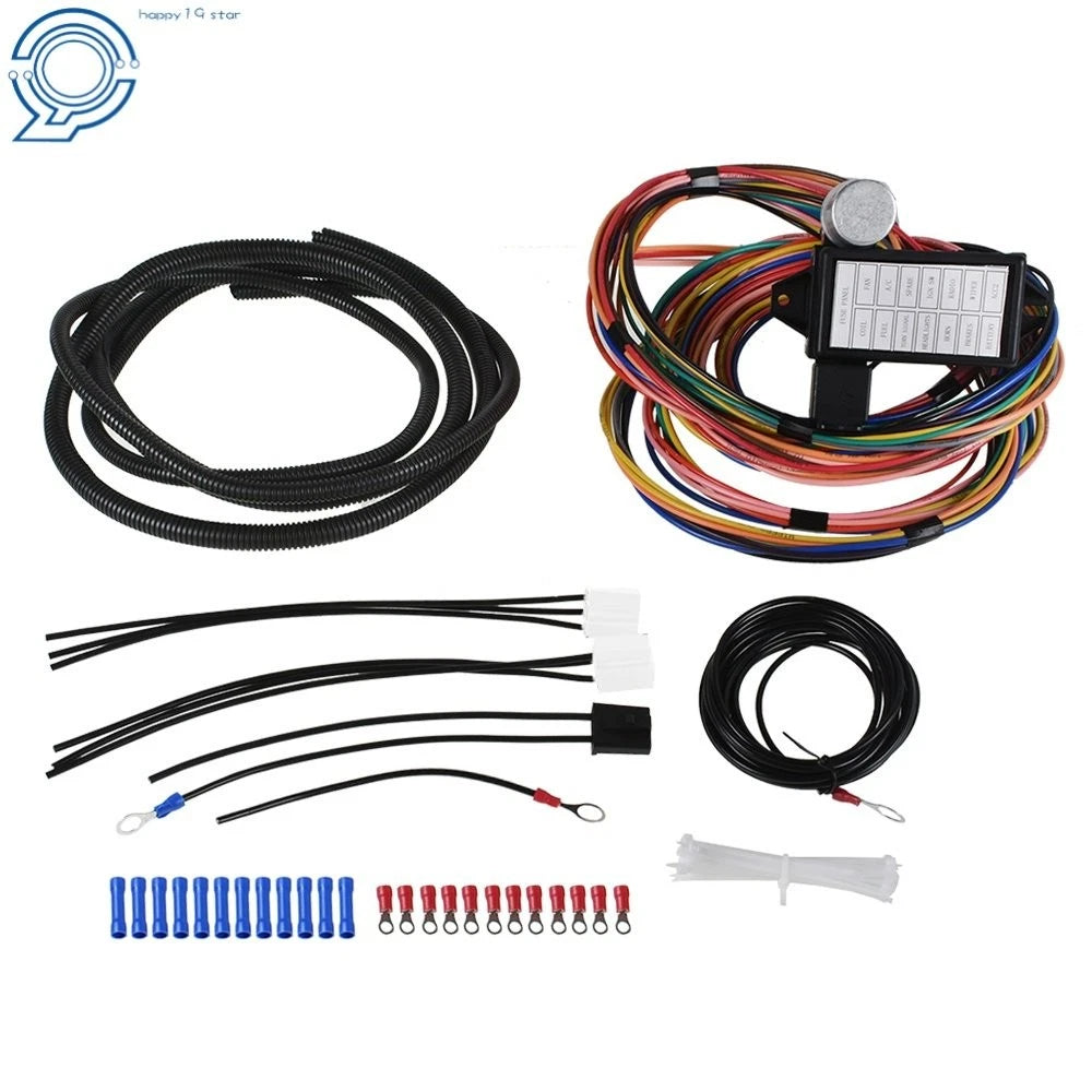 14 Circuit Wire Harness for Universal 12V Street Rods