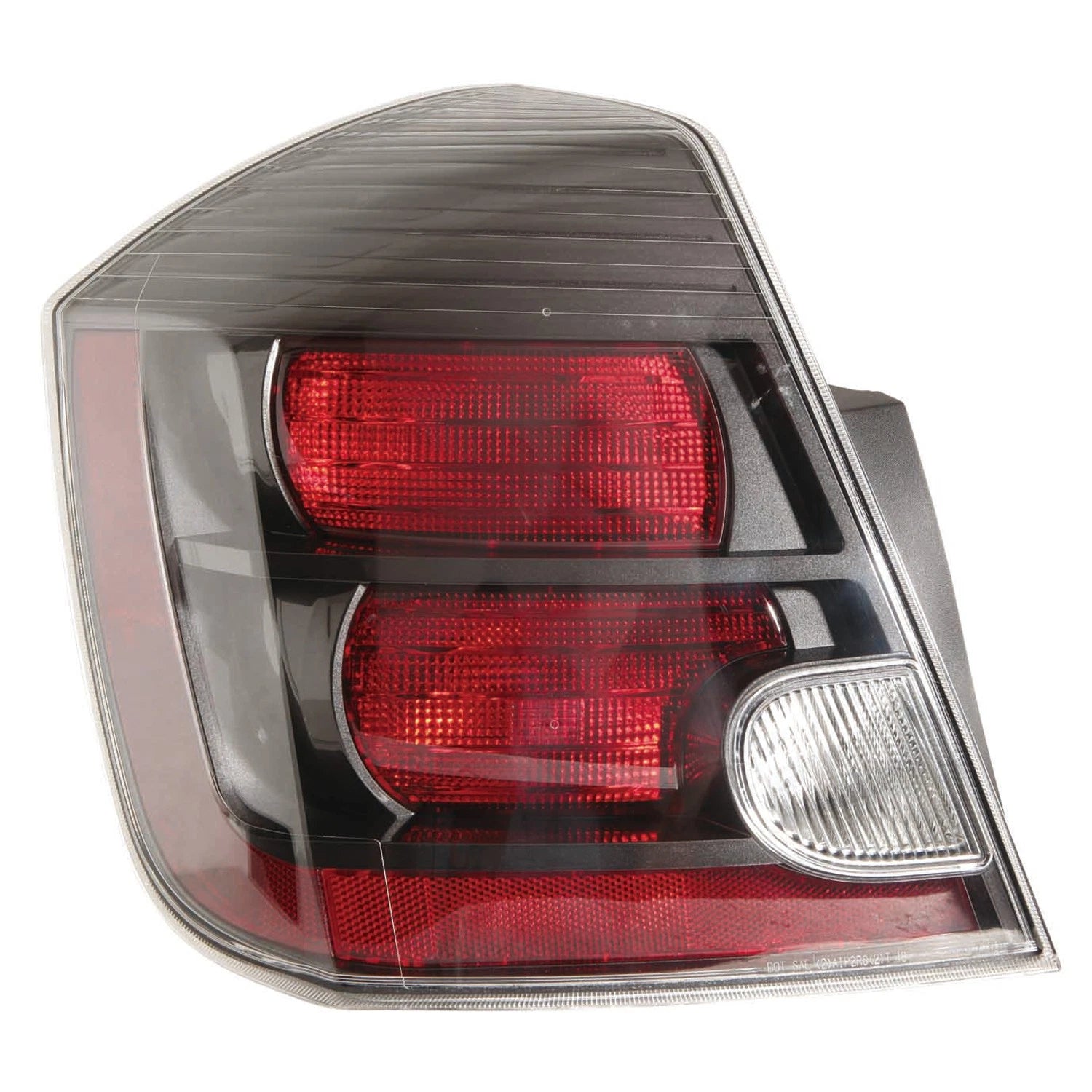 Replacement Driver Tail Light Assembly w/Dark Bezel for 2010-12 Nissan Sentra