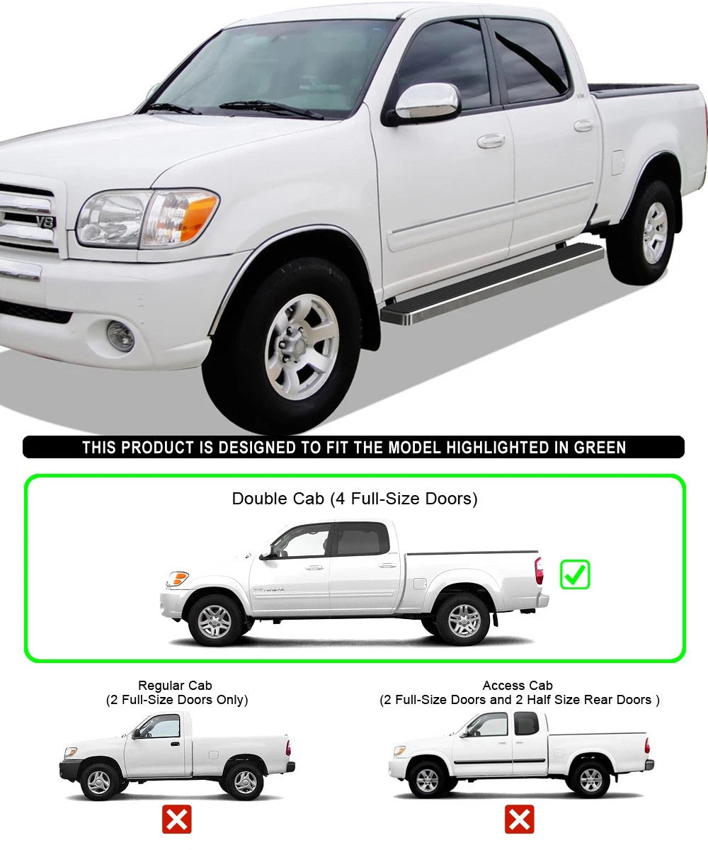 6-Inch Running Boards for Toyota Tundra Double Cab (2004-2006)