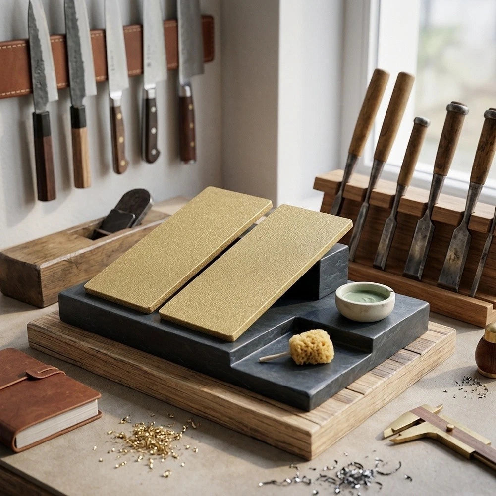 Gold Diamond Hand Polishing Pad for Manual Edge Trimming