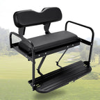 Rear Back Seat Kit for Yamaha G14 G16 G19 G22 Golf Cart (Flip Folding, Black)