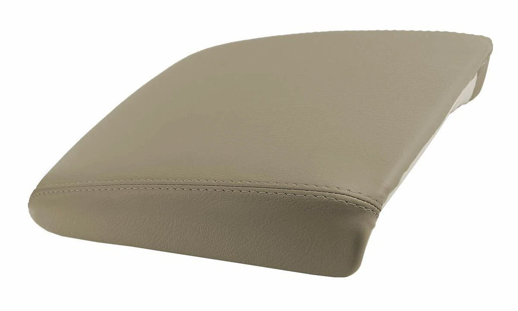 Leather Console Lid Pull Over Cover for Volkswagen Tiguan (2009–2017) Beige