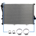Radiator for BMW 525i, 528i (2001–2005) with Universal Hose Clamps