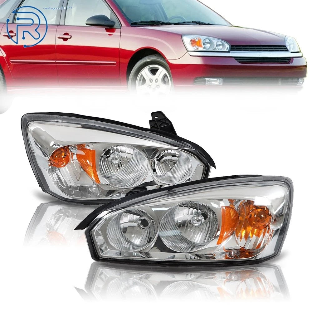 Headlights for Chevy Malibu (2004–2008) Left + Right Side Clear Halogen