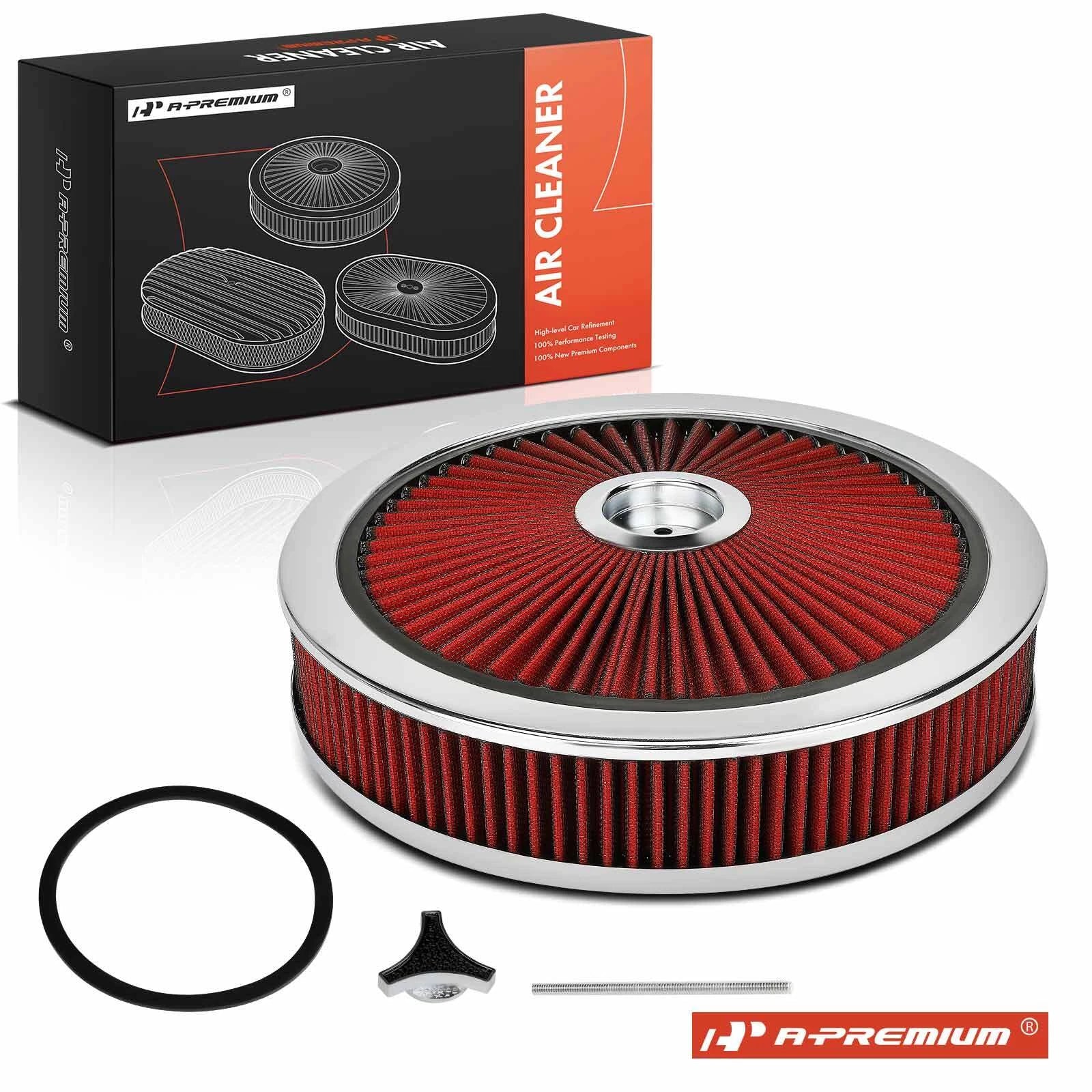 Round Red Air Cleaner for Toyota Camry (1984–2018) & Honda Accord/Civic