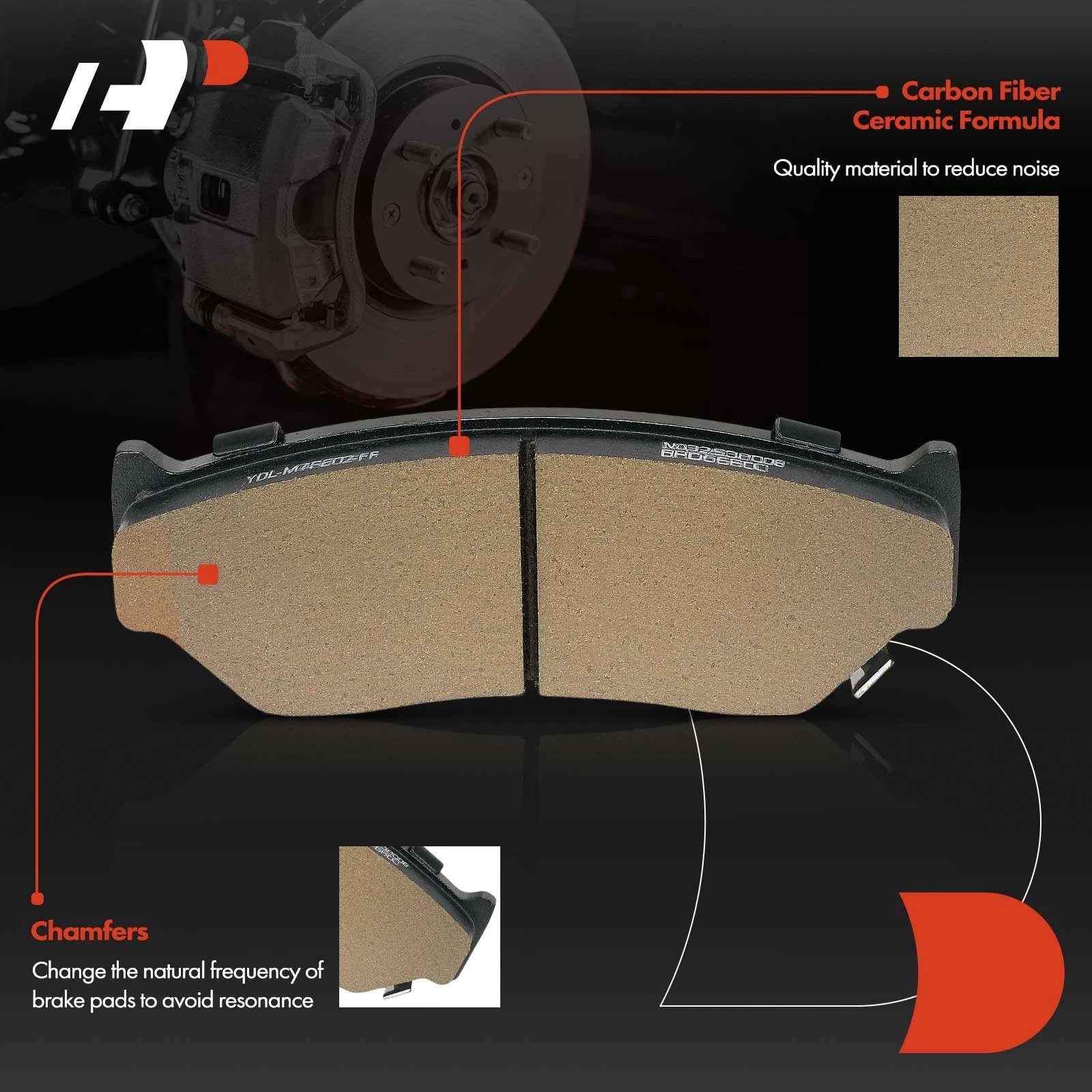Set of 8 Ceramic Brake Pads & Shoes for Chevrolet Tracker (1999–2004)