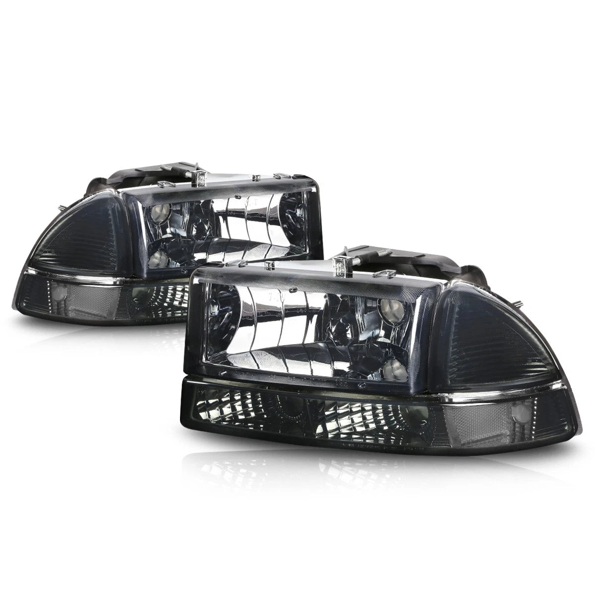 Headlight Lamp Set of 2 for Dodge Dakota/Durango (1997–2004) Smoked Housing