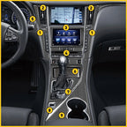 11X Carbon Fiber Decals for Infiniti Q50 Q60 (2014–2019) Inside Trim V