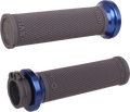 ODI Rufian Grips for V-Twin Handlebars (1 inch, Blue/Graphite)