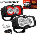 2X 4.5" LED Pod Work Flood Light for Jeep SUV