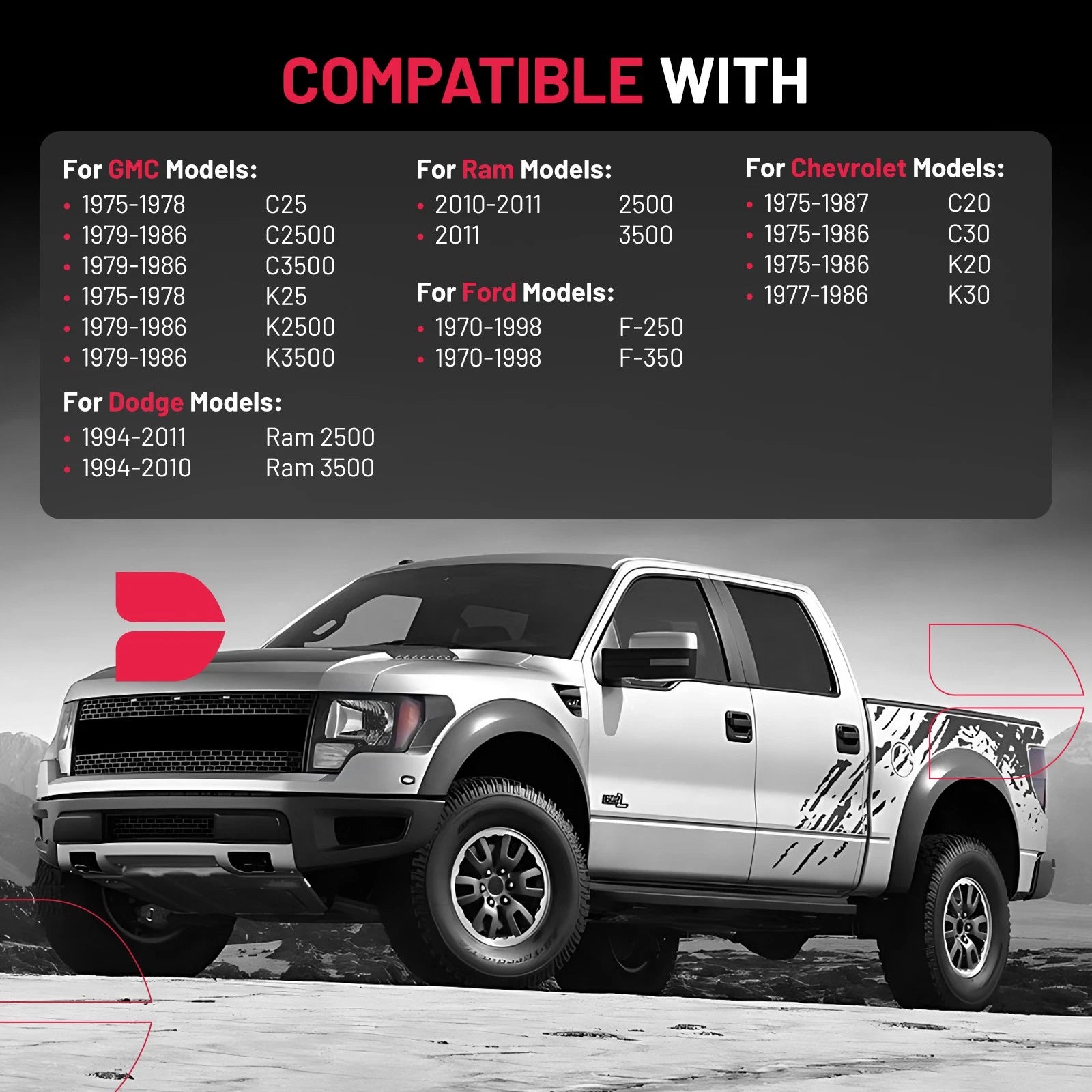 2X 1.5" Wheel Spacers for Ram 2500 3500 Ford F-250 F-350 (2000–2023)