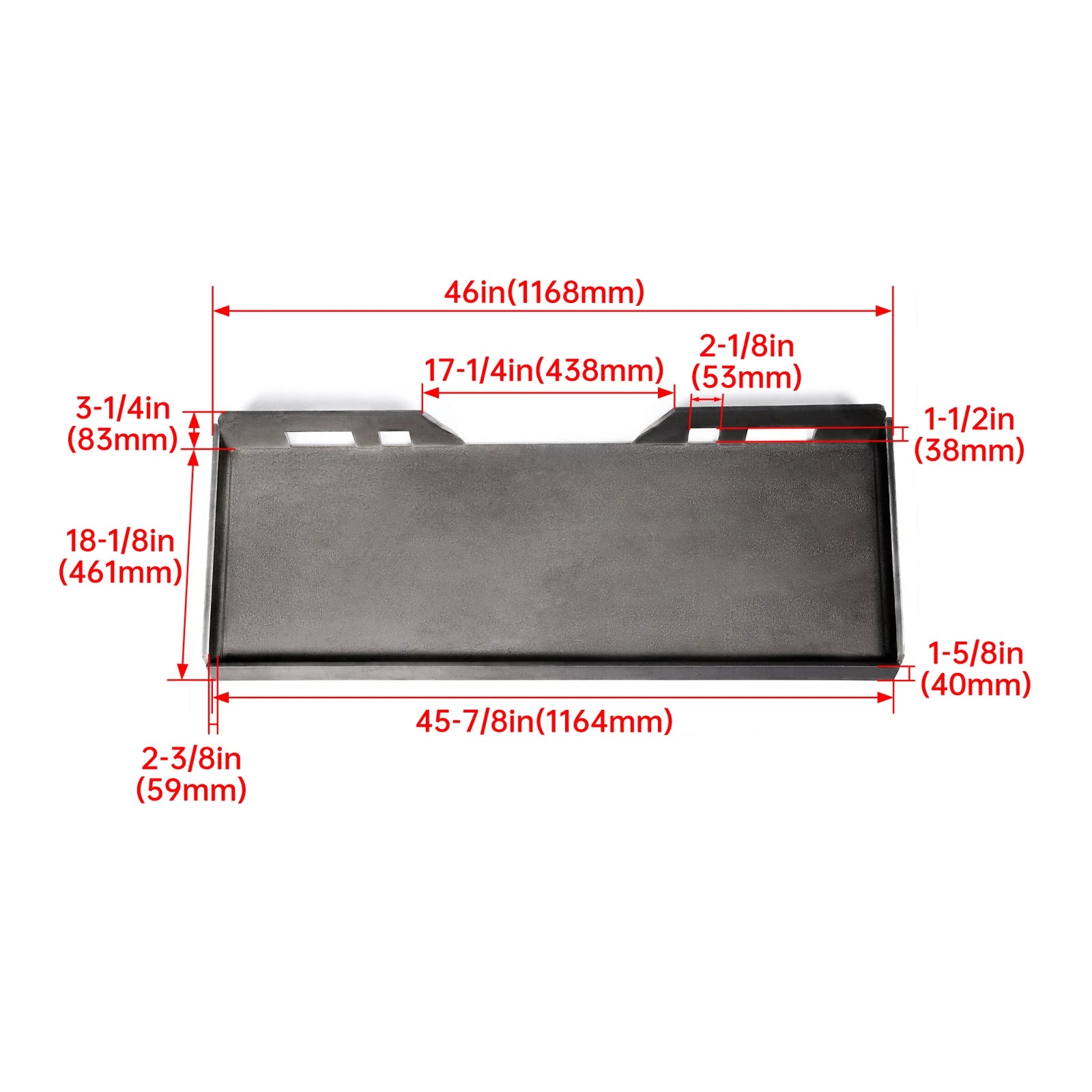 Skid Steer Mount Plate Adapter for Quick Tach Attachment (5/16" Thick)