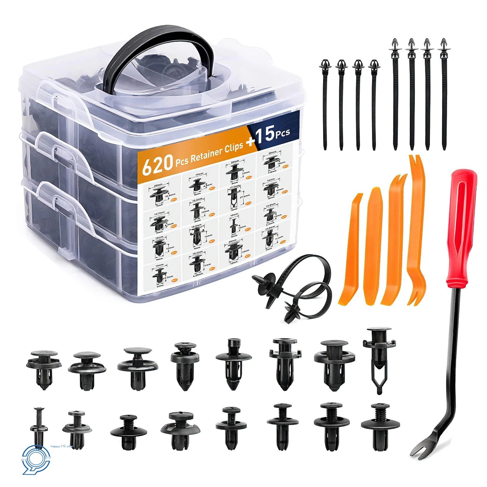 Set of 10 Push Retainers for Various Cars (Universal Fit)