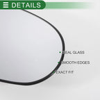 Right Side White Convex Mirror Glass for Ford Ka (2008–2017)