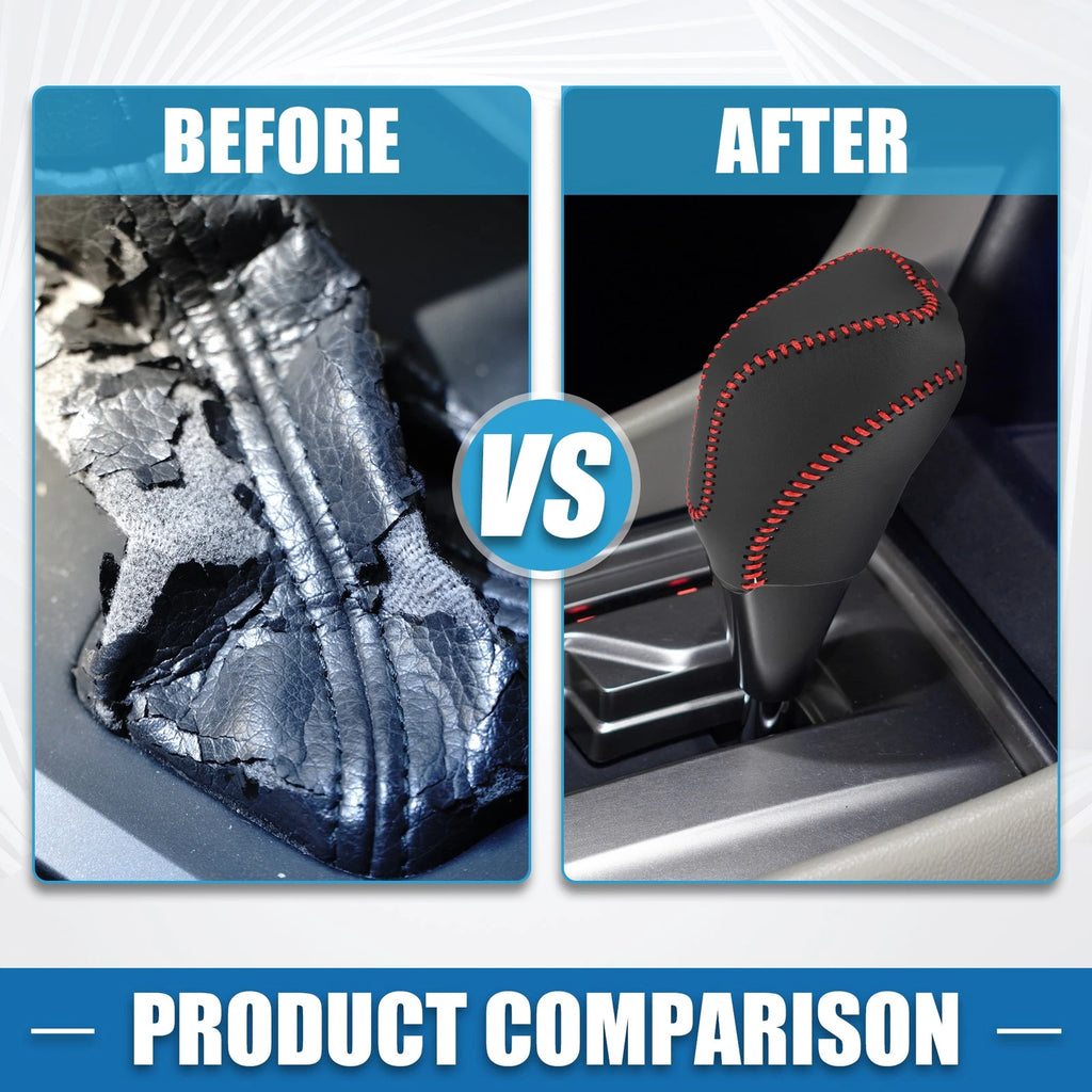 Automatic Gear Shift Knob Cover for Subaru Forester (2019–2023) Red Stitches