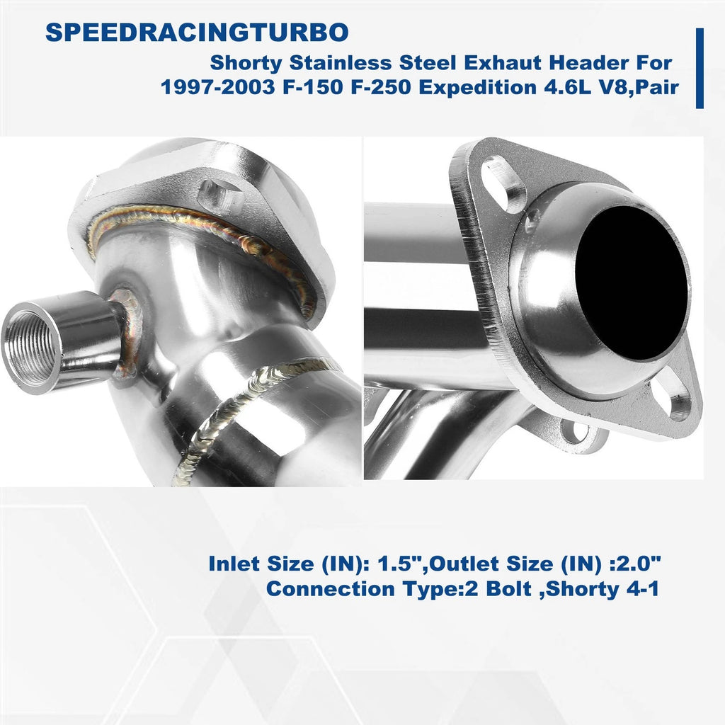 Stainless Steel Exhaust Header for Ford F-150 F-250 Expedition (1997–2003)