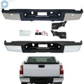 Chrome Rear Bumper Assembly for Chevy Silverado GMC Sierra 1500 (2007–2013)