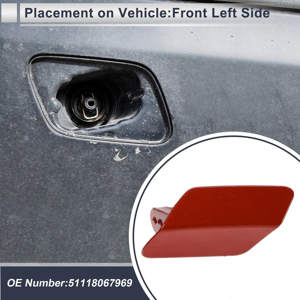 Front Left Headlight Washer Nozzle Cover Cap for BMW 320i (2012–2013)