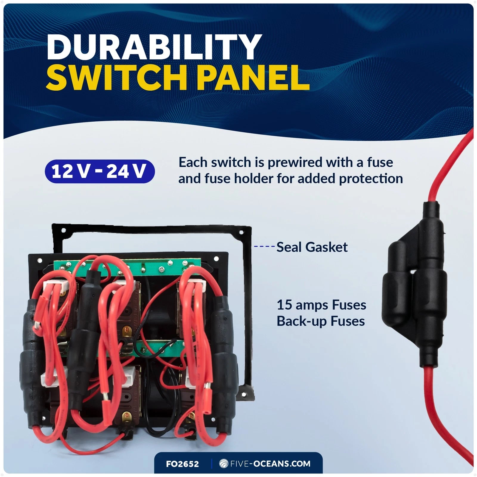 6 Gang Toggle Switch Panel for Marine (FO2652)