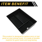 Center Console Armrest Organizer Tray for Mercedes Benz EQS EQE (2022–2024) Black