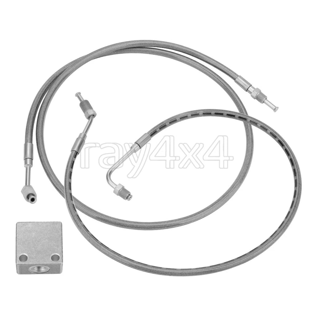 Rear Brake Hose Lines with Fitting Cross Kit for Polaris Ranger 500 6x6 (2000–2004)