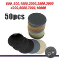 50pcs 3in Sanding Discs Pads 60-10000 Grit for Automotive Use