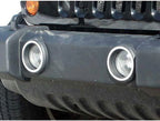 2pc Luxury FX Chrome Front Foglight Trim Rings fit for 2007-2018 Jeep Wrangler