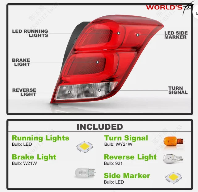 LED Tail Light for Chevrolet Trax (2017–2022) Right Side
