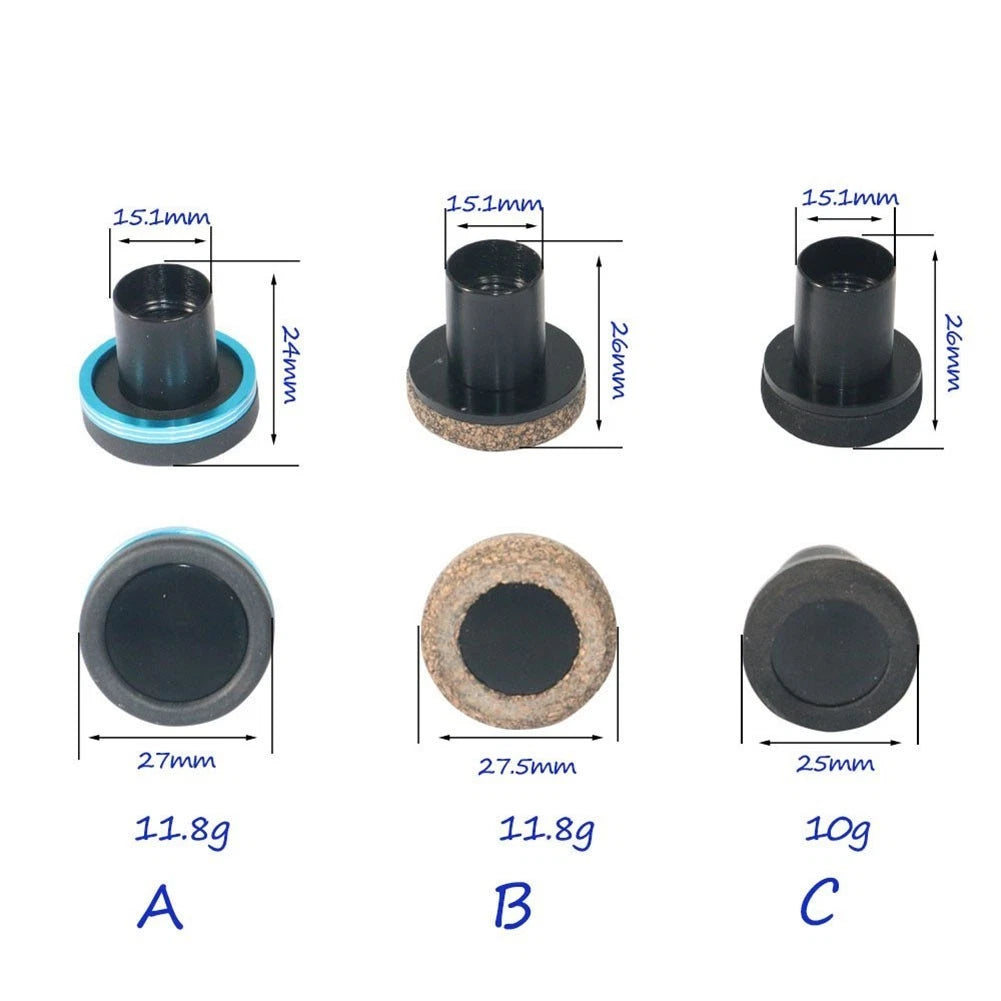 Threaded Fishing Rod Tail Cap Detachable End Butt for Lure Repair (27/27.5/25mm)