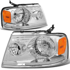 Factory Style Headlights for Ford F-150 Lincoln Mark LT (2004–2008) Chrome/Amber