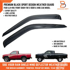 Front Door Rain Wind Deflector Weather Shield for Nissan Navara D21 (1997-2001)