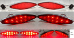 Red LED Cat Eye Brake Turn Signals Pair for Jeep Wrangler (2018–2024)