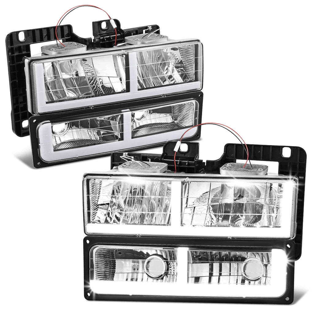 LED Headlight & Bumper Turn Signal Lamp for Chevy GMC C/K (1988–2000)