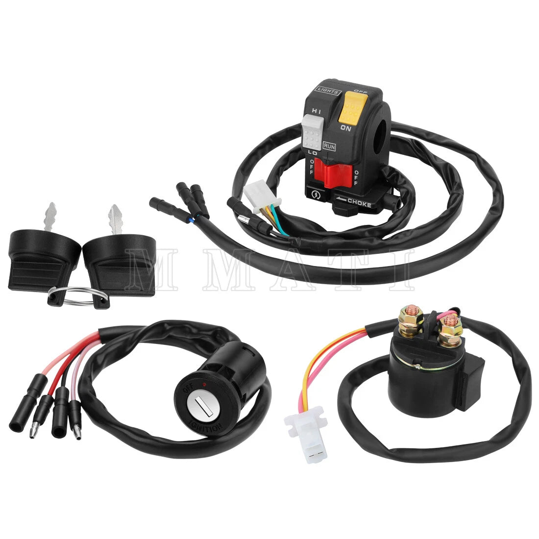Handlebar Ignition Key Switch w/Relay for Honda TRX300/300FW (1990–1995)