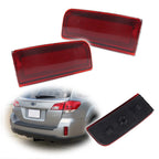 Set of 2 Red Lens Rear Bumper Tail Light Reflectors for Subaru Outback