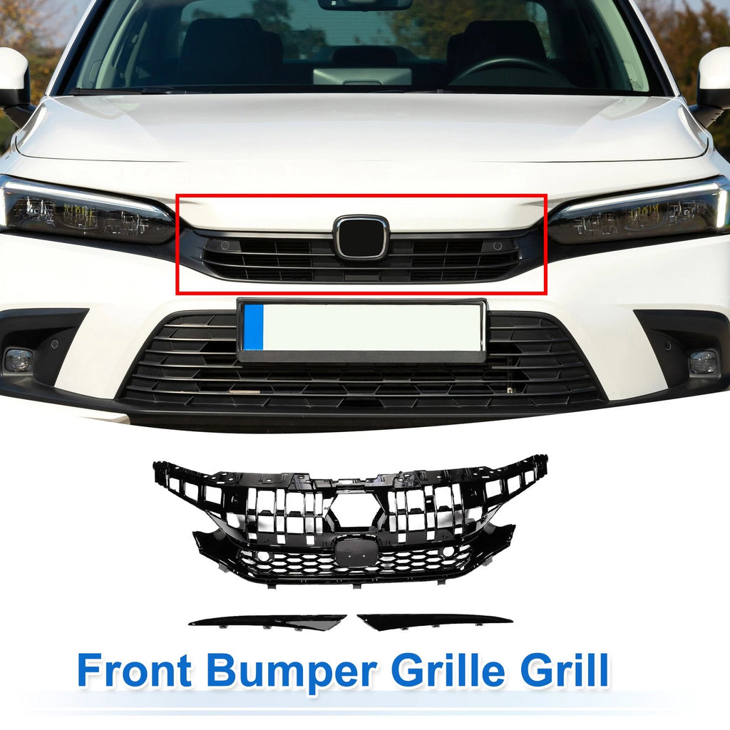 Front Hood Bumper Grille for Honda Civic (2016–2021) Type-R Style