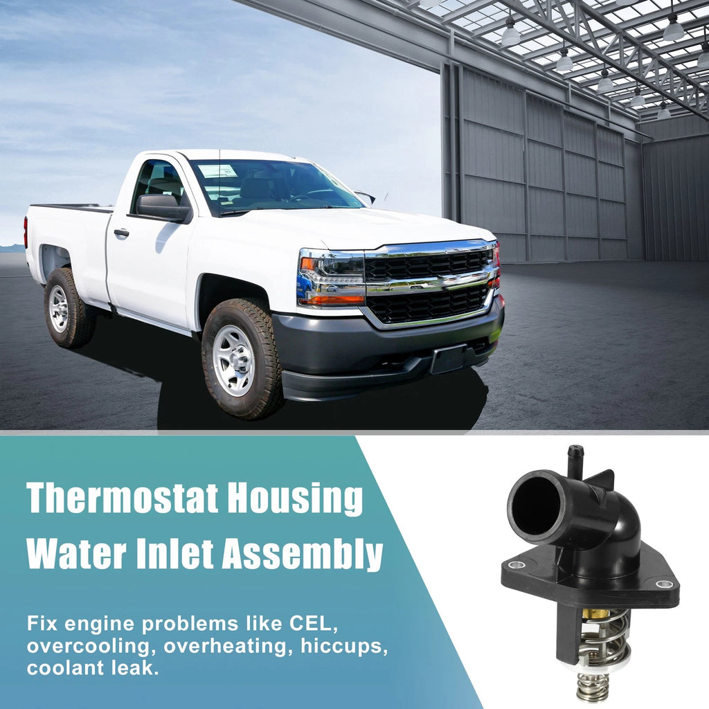 Engine Coolant Thermostat Housing Assembly for Chevrolet Silverado 1500 (2014–2018) 718844524896